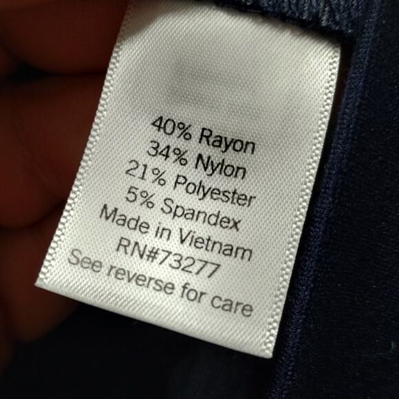 Croft & Barrow Women's Size PXXL Navy Blue Soft Stretch Blazer Jacket Petite XXL - Picture 4 of 5